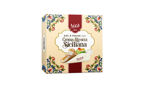 crema di ricotta siciliana in sac à poche Ricò Ricocrem linea GDO supermercati w