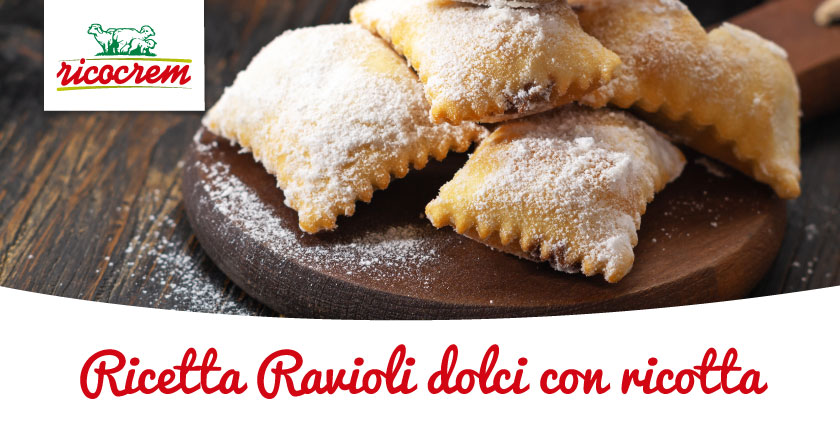 ravioli dolci di ricotta siciliani fritti o al forno: ricetta